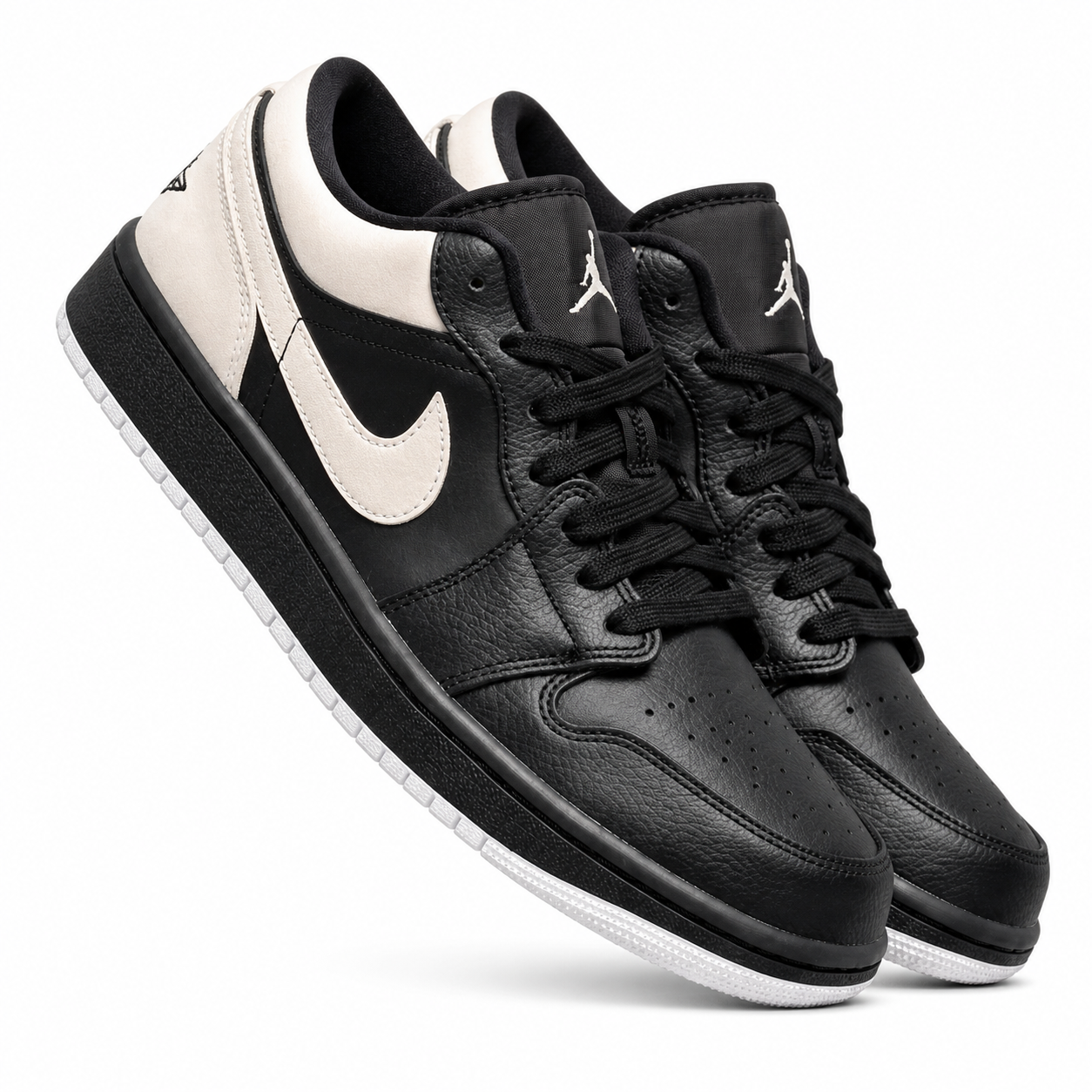 کتونی اسپرت بسکتبال نایکی ایر جردن ۱ لو مشکی کرم (Air Jordan 1 Low)