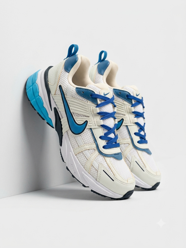 کفش کتانی دخترانه نایک وی تو کی NIKE V2K سفید آبی