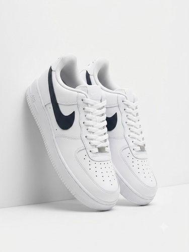 کتونی نایک ایرفورس ۱مردانه (Nike Air Force 1) بزرگ پا سفید لوگو مشکی 44 تا 47