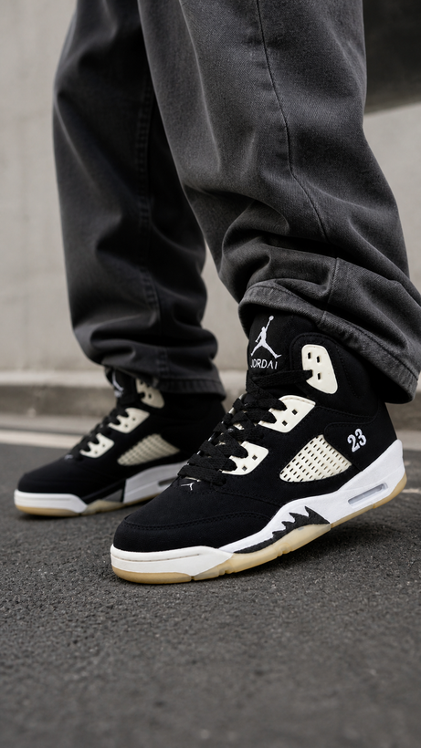 کفش بسکتبال نایکی مردانه مدل 4 Air Jordan رنگ مشکی