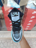 کتونی بسکتبال ساق دار دخترانه کاستوم نایک ایر جردن ۱ مشکی آبی Nike Air Jordan