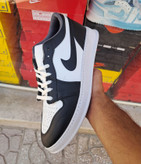 کتونی بسکتبال نایکی مردانه جردن ۱ ساق کوتاه مشکی سفید - Nike Air Jordan 1 Low