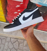 کتونی بسکتبال نایکی مردانه جردن ۱ ساق کوتاه مشکی سفید - Nike Air Jordan 1 Low