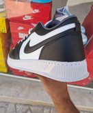 کتونی بسکتبال نایکی مردانه جردن ۱ ساق کوتاه مشکی سفید - Nike Air Jordan 1 Low