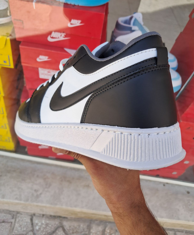 کتونی بسکتبال نایکی مردانه جردن ۱ ساق کوتاه مشکی سفید - Nike Air Jordan 1 Low