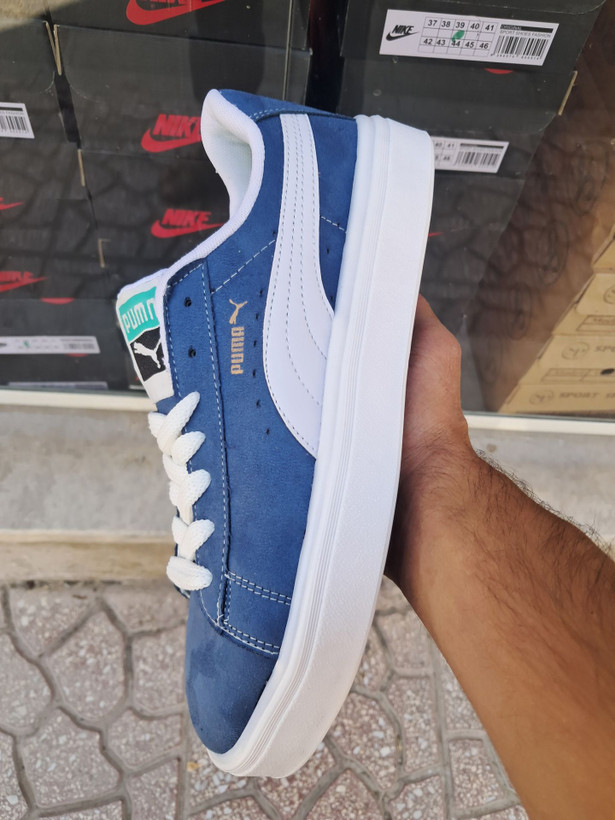 کفش ونس مردانه پوما (PUMA) سفید آبی سایز 41 تا 44