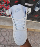 کفش بسکتبال نایکی دخترانه ایر جردن ۱ ساقدار مید تمام سفید - Nike Air Jordan 1 Mid Triple White